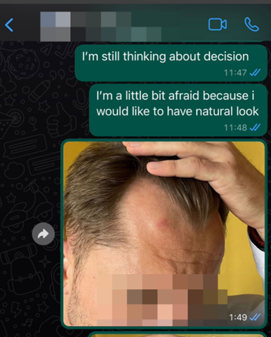 واتساب عيادة زراعة الشعر 3
